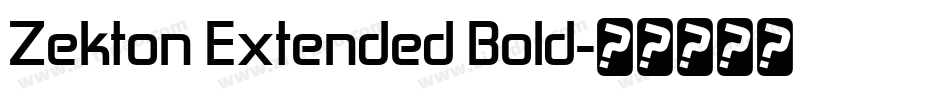 Zekton Extended Bold字体转换